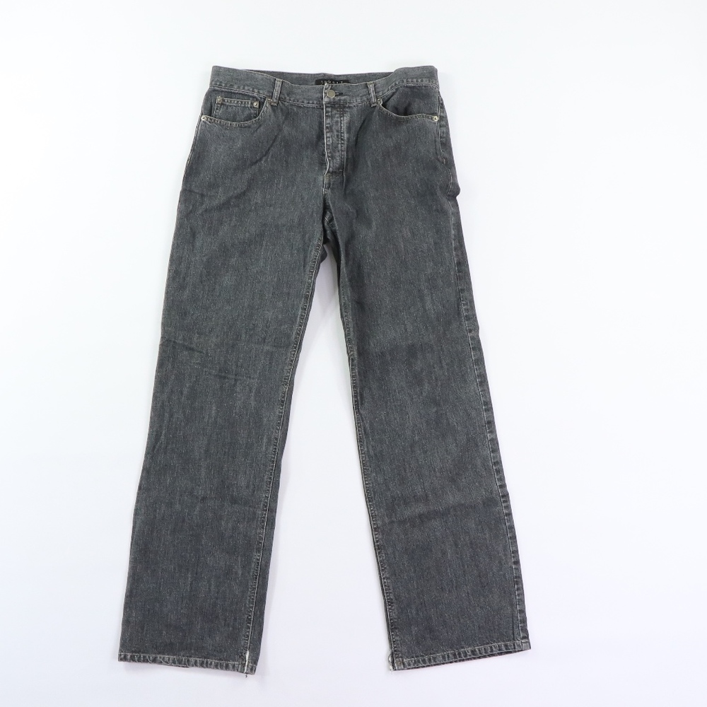 Theory Mens 34x33 Distressed Button Fly Jeans Gray